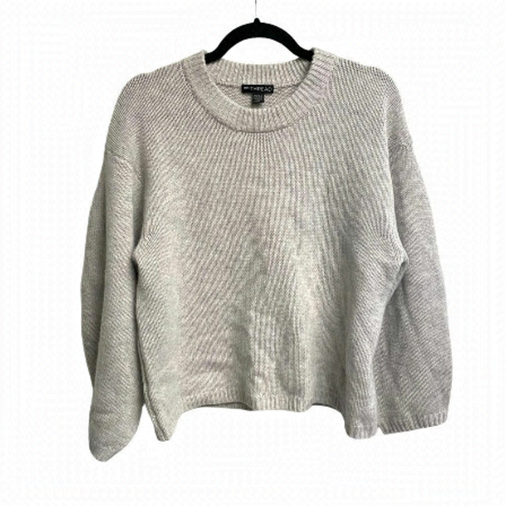 EN THREAD Grey Cashmere Merino Wool Oversized Sweater Large